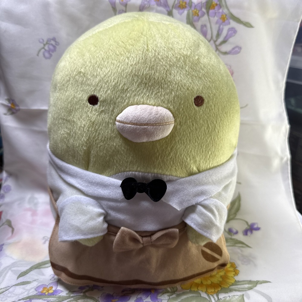 San-X SumikkoGurashi Penguin Barista 11" Stuffed Animal Round1 Plush